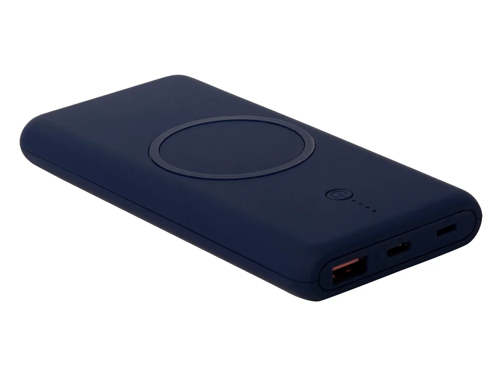 Внешний беспроводной аккумулятор c QC/PD Reload 10000 mAh темно-синий - фото 4