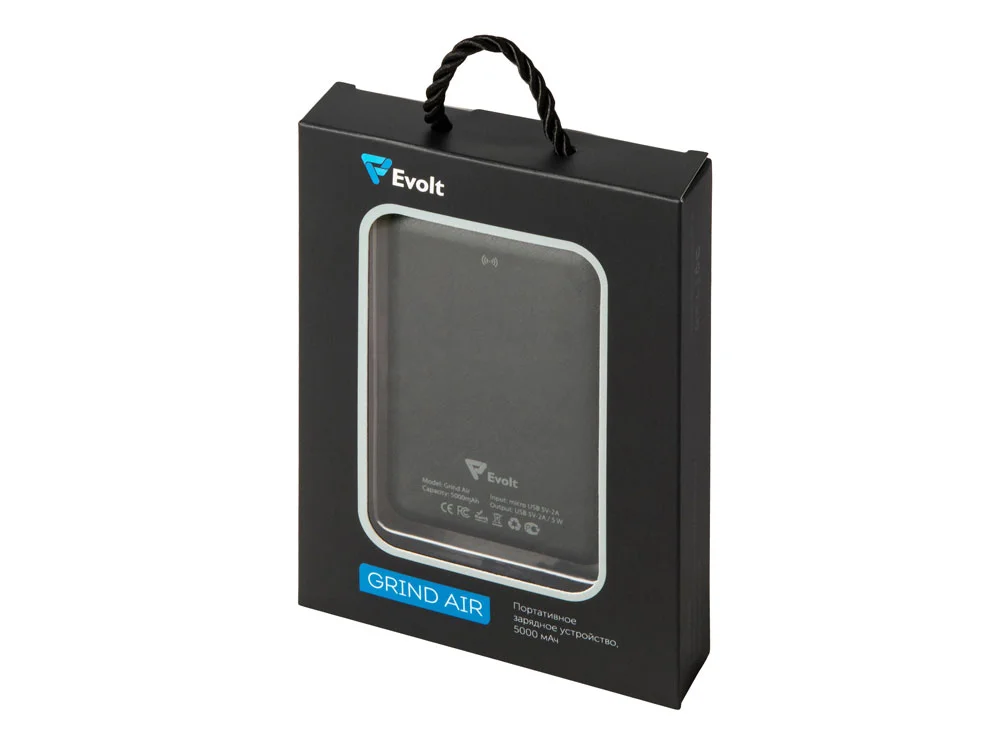 Беспроводной внешний аккумулятор Grind Air v. 2 5000 mAh черный - фото 10