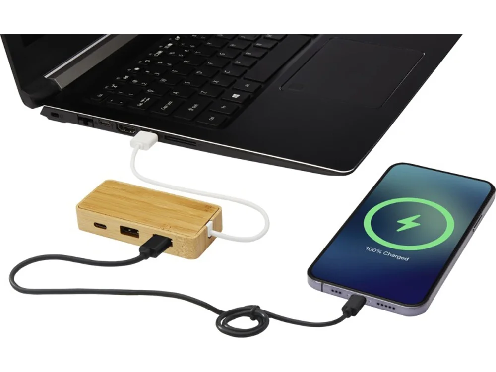 USB-концентратор Tapas натуральный - фото 4