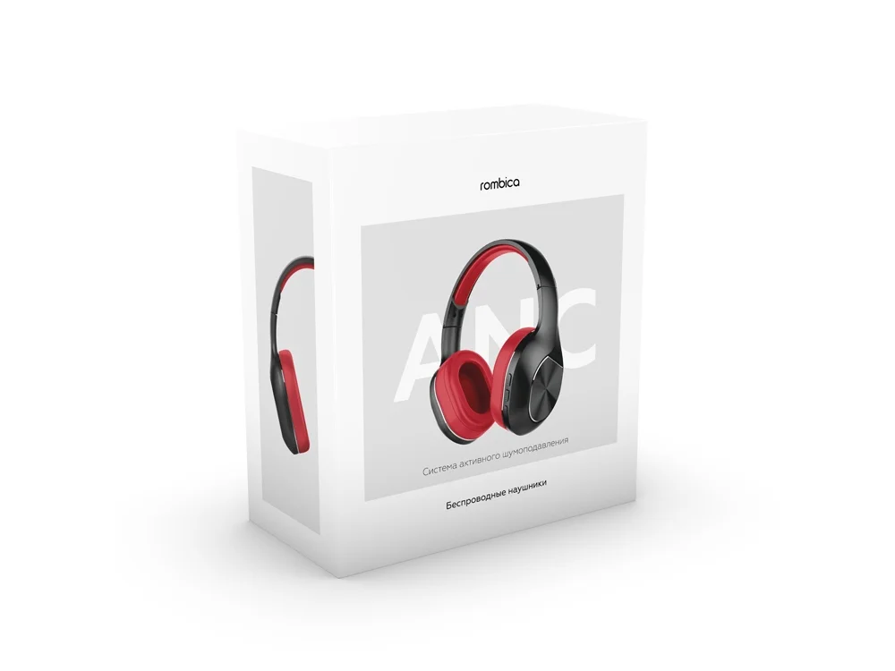 Беспроводные наушники mySound BH-17 ANC черный красный - фото 4