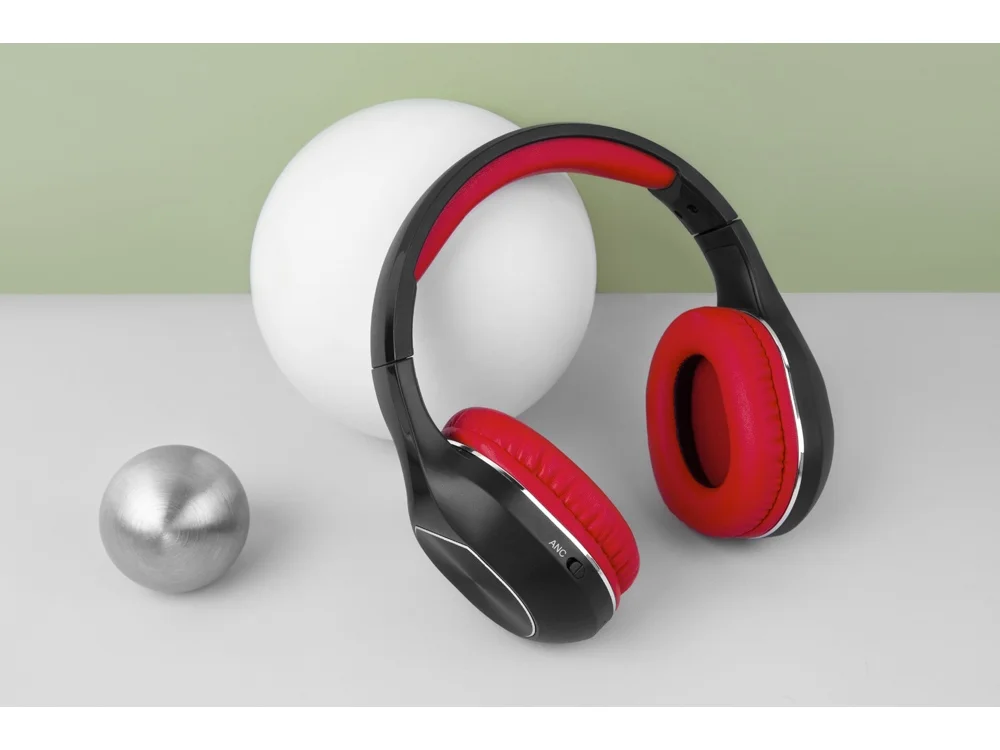 Беспроводные наушники mySound BH-17 ANC черный красный - фото 6