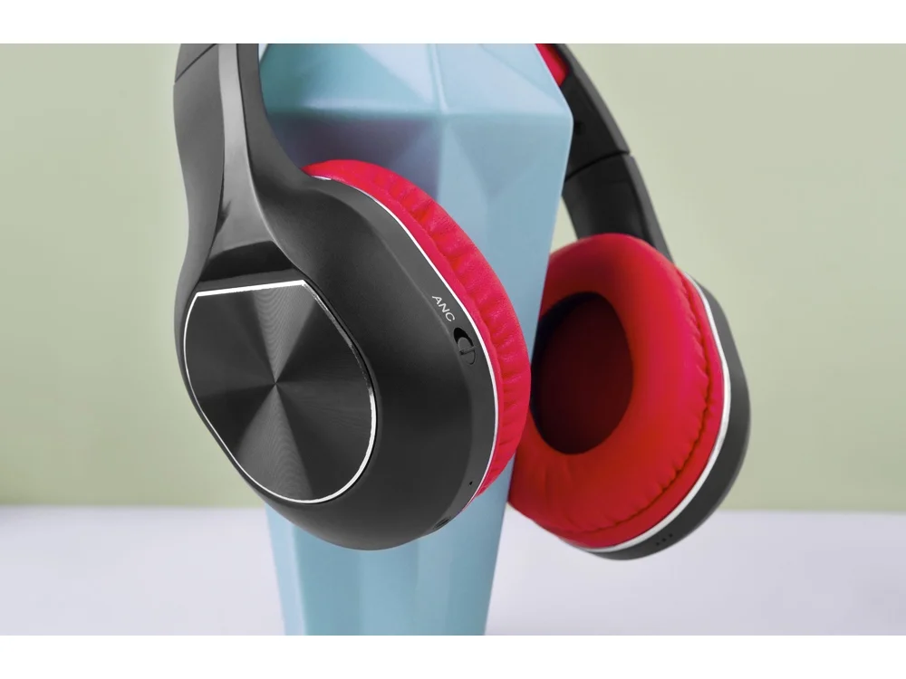 Беспроводные наушники mySound BH-17 ANC черный красный - фото 7