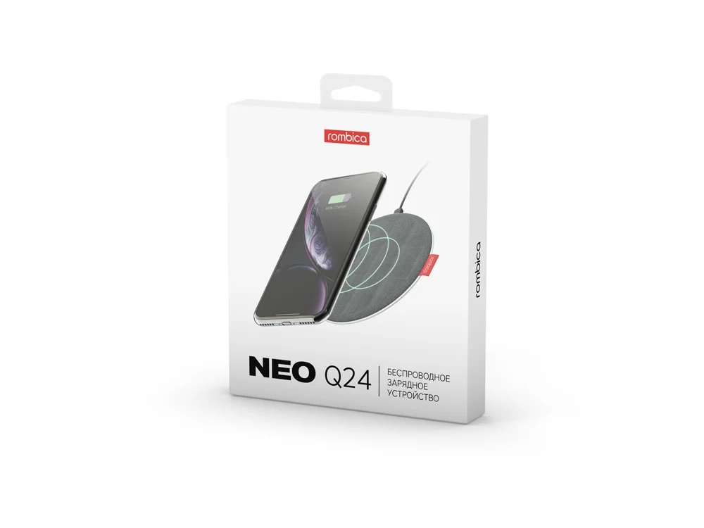 Беспроводное зарядное устройство NEO Q24 Quick 15 Вт светло-серый - фото 4
