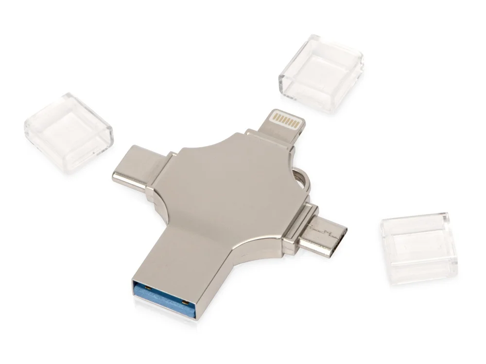 USB-флешка 3.0 на 32 Гб 4-в-1 Ultra серебристый 32Gb - фото 2