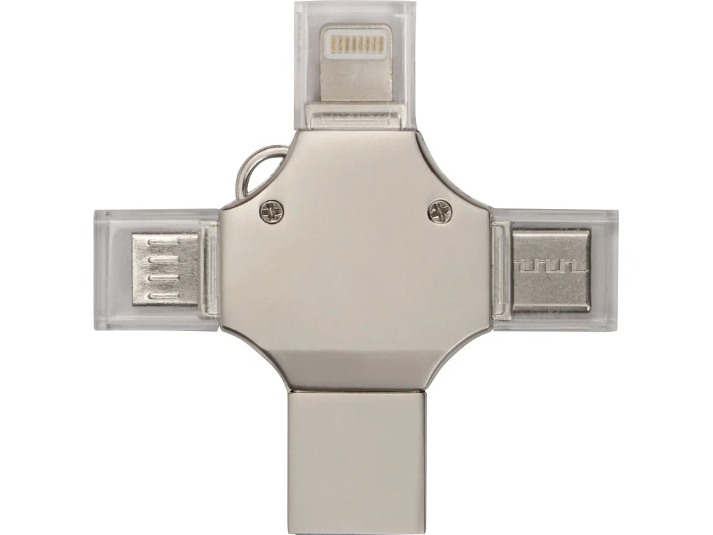 USB-флешка 3.0 на 32 Гб 4-в-1 Ultra серебристый 32Gb - фото 6