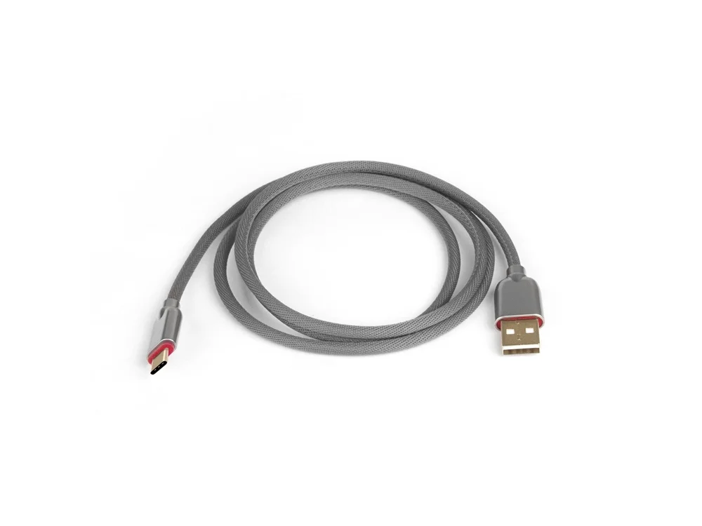 Кабель USB-A- USB-C DIGITAL CB-05 QC/PD 1 м серый - фото 3