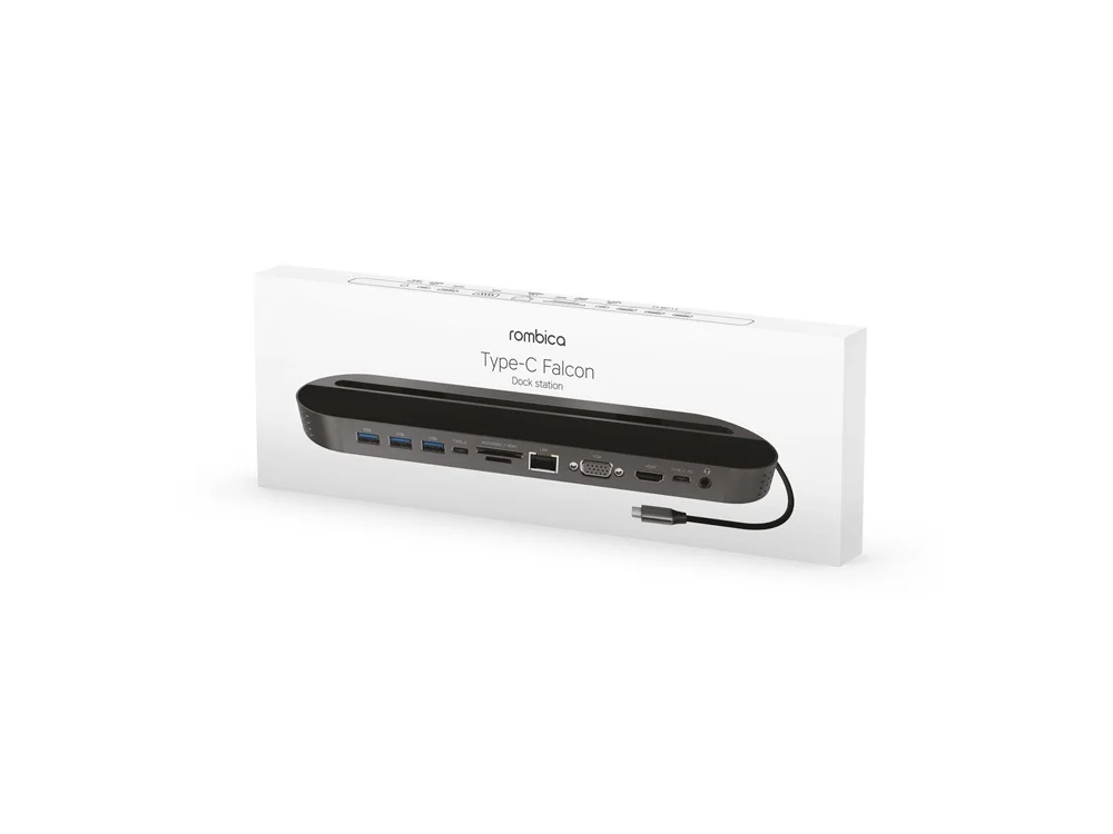 Хаб USB Type-C 3.0 для ноутбуков Falcon черный - фото 5