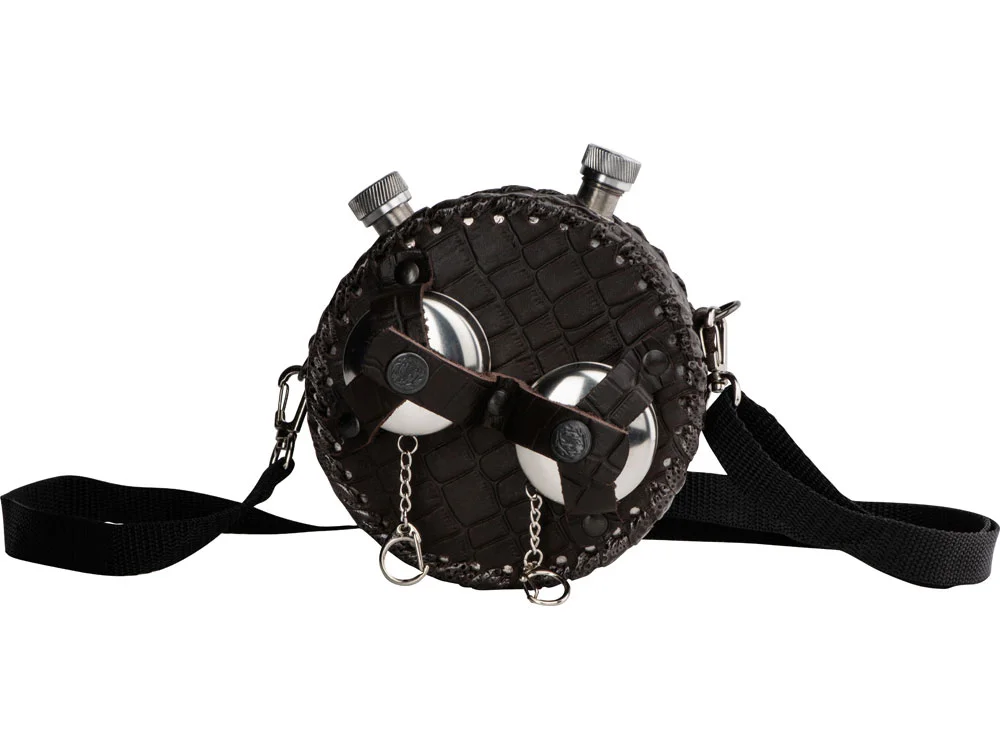 Фляга темно-коричневый/серебристый 2 х 500 мл 2 х 60 - фото 3