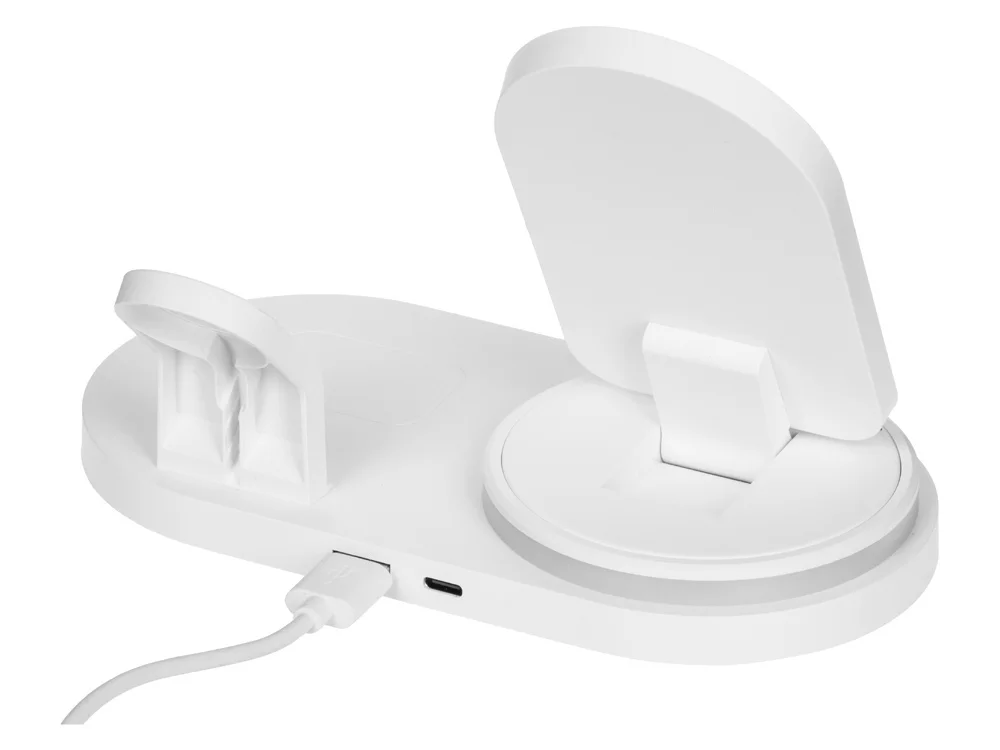 Складная зарядная станция с беспроводной зарядкой Flashport 15 Вт белый - фото 6