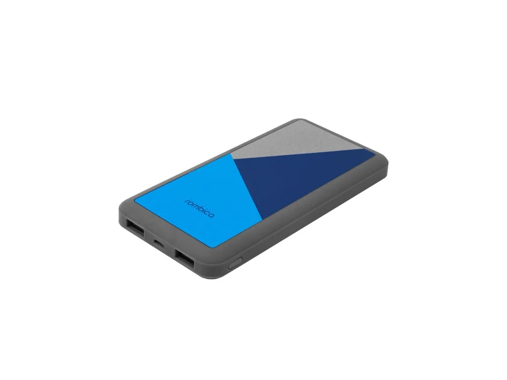 Внешний аккумулятор NEO Bright 10000 mAh серый голубой синий - фото 2