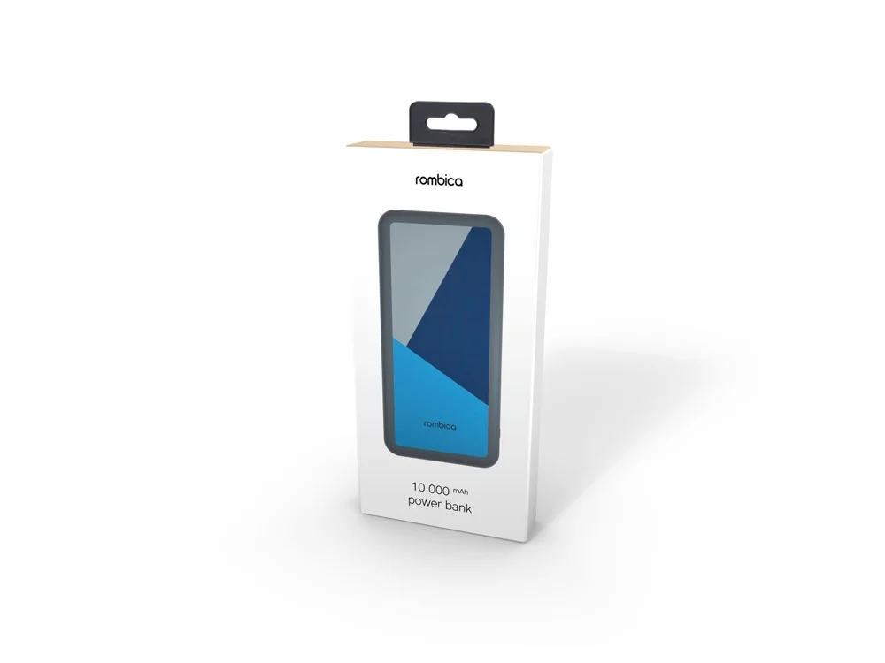 Внешний аккумулятор NEO Bright 10000 mAh серый голубой синий - фото 5