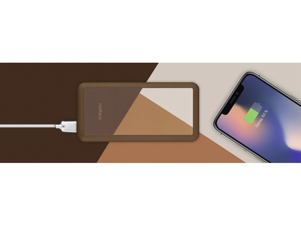 Внешний аккумулятор NEO Bright 10000 mAh коричневый песочный - фото 10