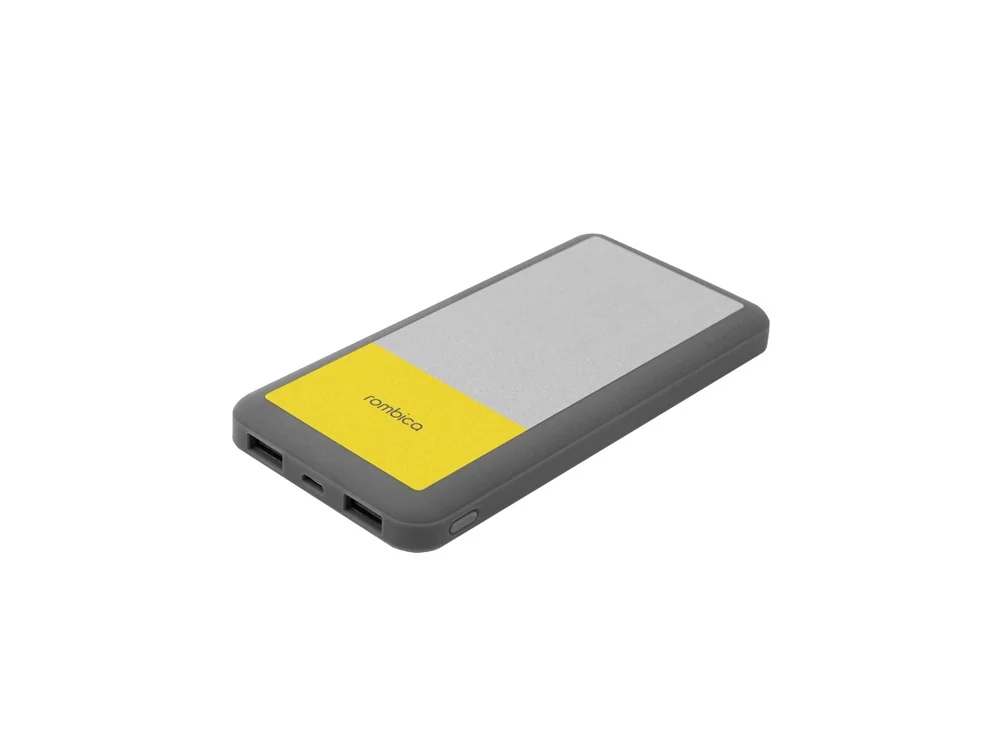 Внешний аккумулятор NEO Bright 10000 mAh серый жёлтый - фото 2