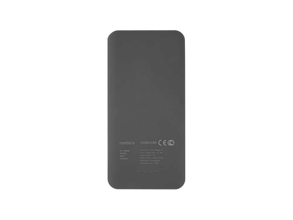 Внешний аккумулятор NEO Bright 10000 mAh серый жёлтый - фото 4