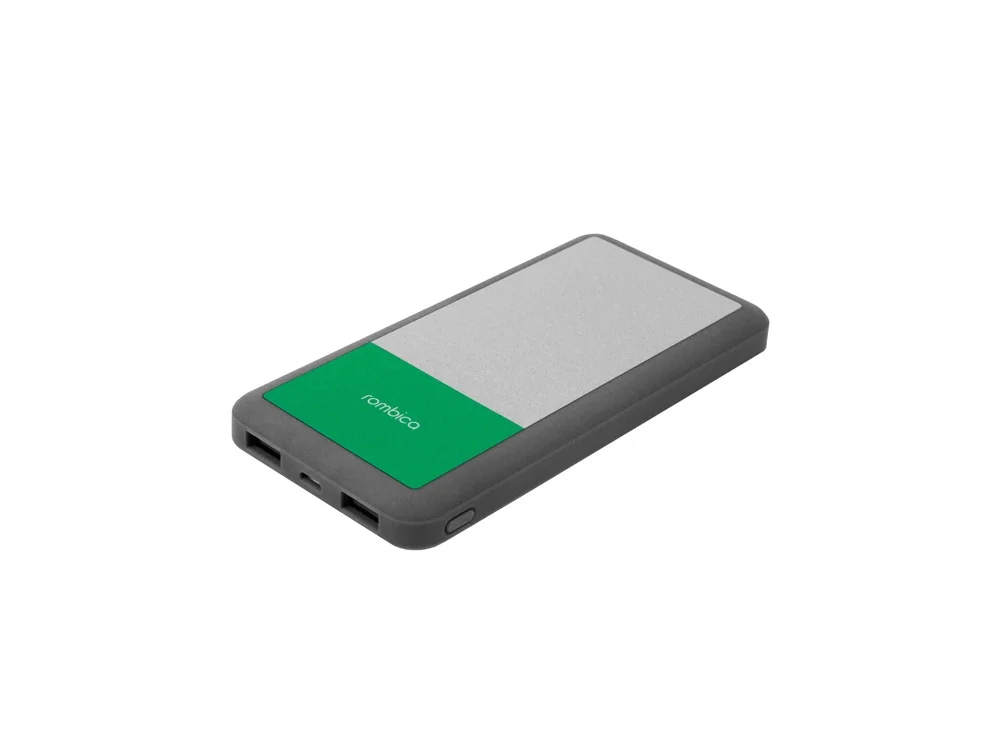 Внешний аккумулятор NEO Bright 10000 mAh серый зеленый - фото 2