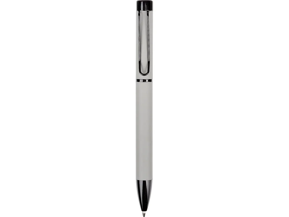 Металлическая шариковая ручка Black Lama soft-touch серый черный - фото 2