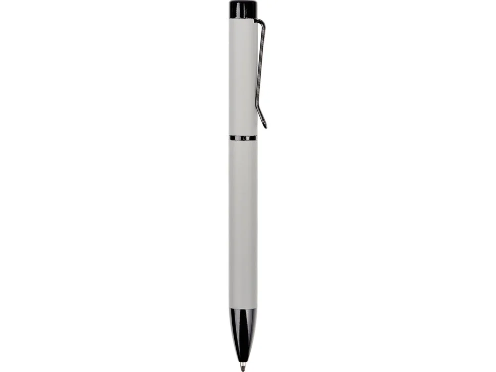 Металлическая шариковая ручка Black Lama soft-touch серый черный - фото 3