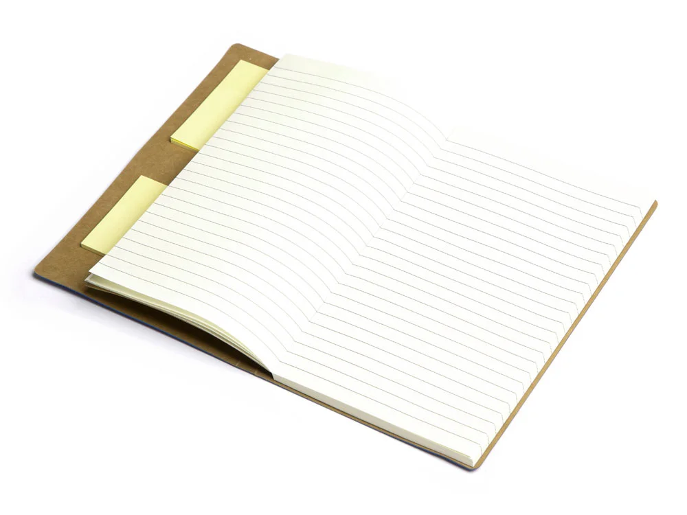 Блокнот А5 Write and stick с ручкой и набором стикеров синий - фото 4