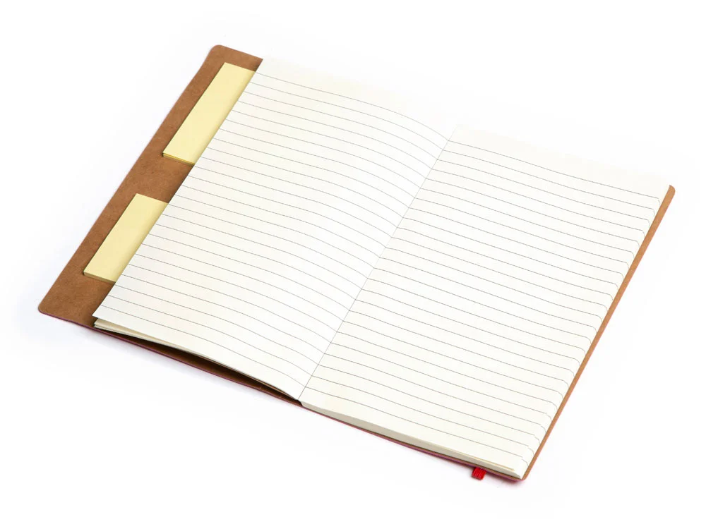 Блокнот А5 Write and stick с ручкой и набором стикеров красный - фото 4