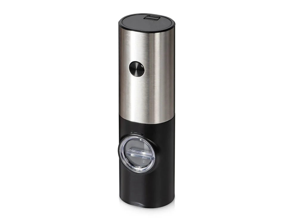 Электрическая мельница для соли и перца Grind серебристый черный