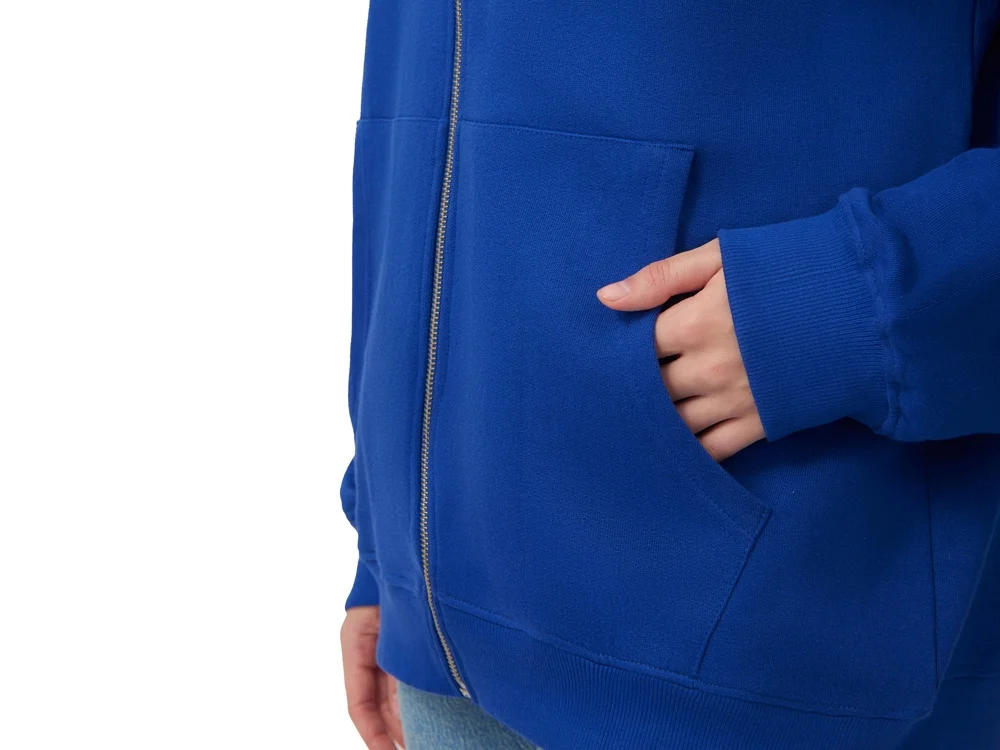 Толстовка оверсайз с капюшоном на молнии Monaco синий классический M-L - фото 7