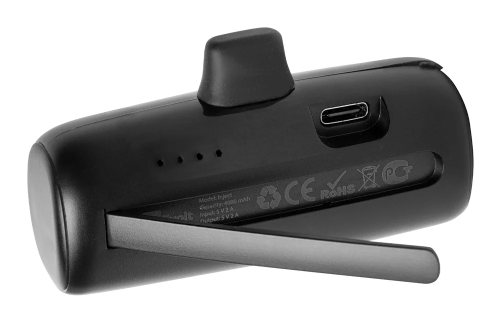 Внешний аккумулятор с разъёмом Type-C Inject 4000 mAh черный - фото 6