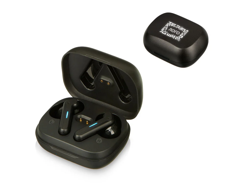 Беспроводные наушники с шумоподавлением ENC и подсветкой лого «Lites», черный