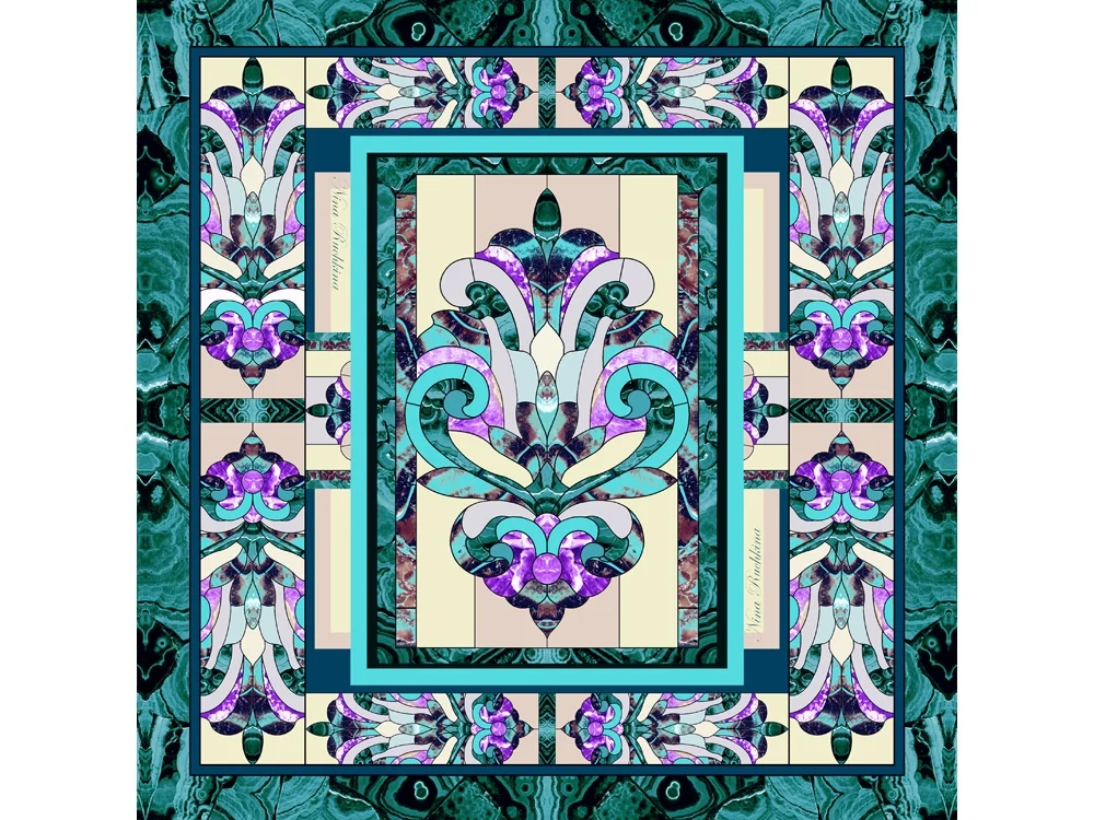 Платок Каменный Цветок