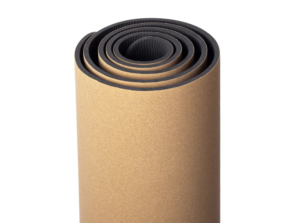 Пробковый коврик для йоги и фитнеса Namaste натуральный черный - фото 10