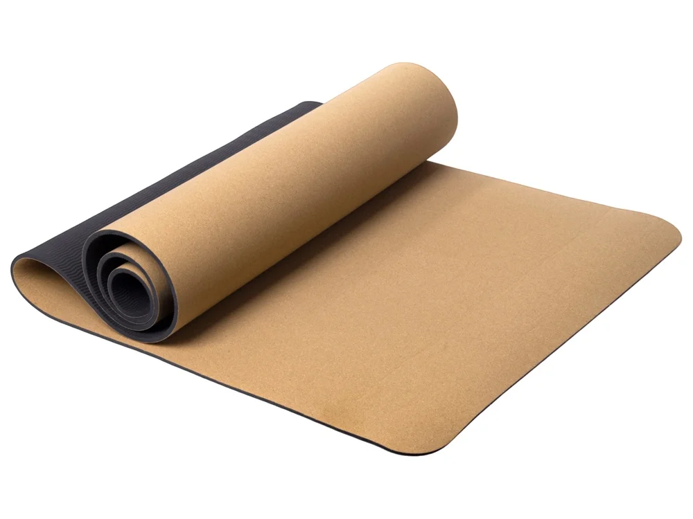 Пробковый коврик для йоги и фитнеса Namaste натуральный черный - фото 11