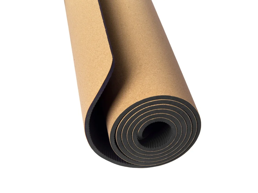 Пробковый коврик для йоги и фитнеса Namaste натуральный черный - фото 9