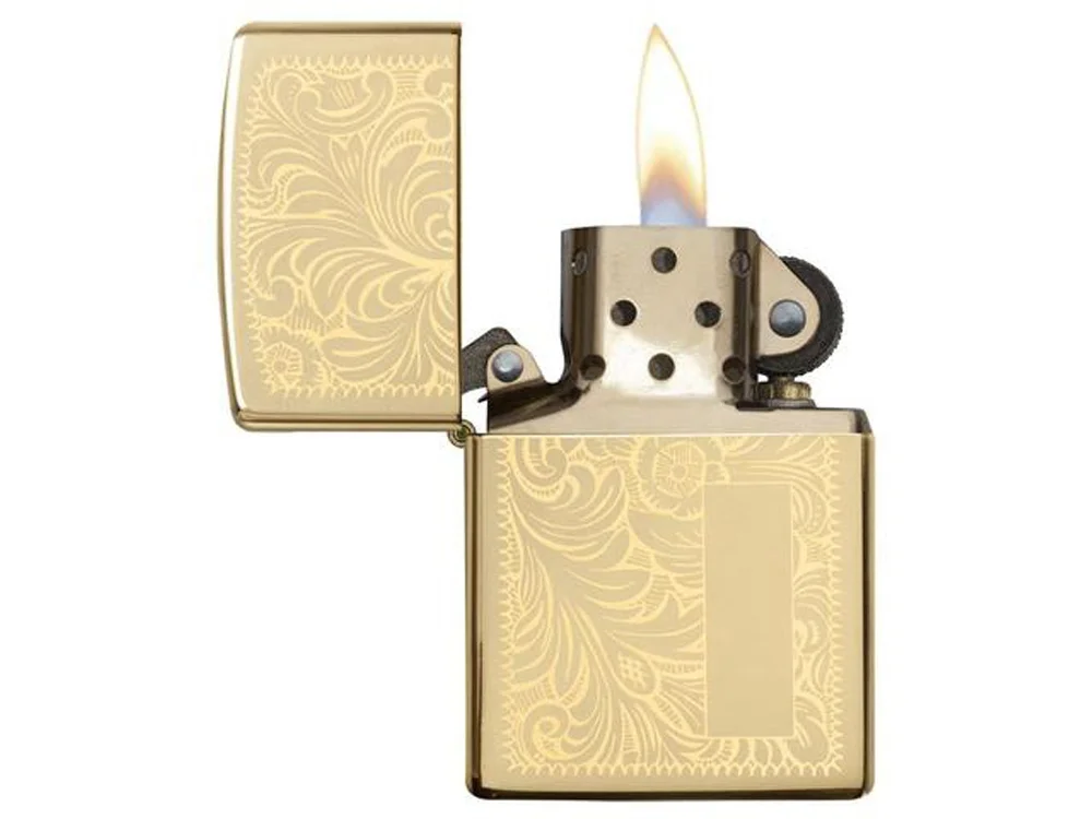 Зажигалка ZIPPO Venetian® с покрытием High Polish Brass золотистый - фото 2