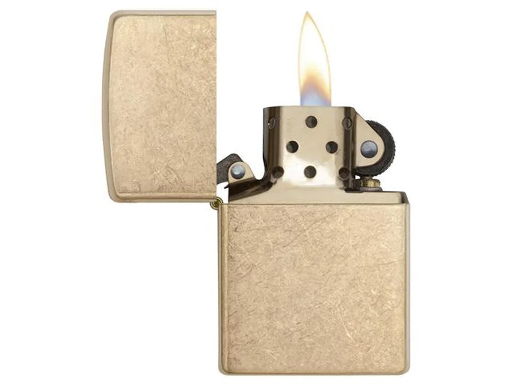 Зажигалка ZIPPO Armorс покрытием Tumbled Brass золотистый - фото 3