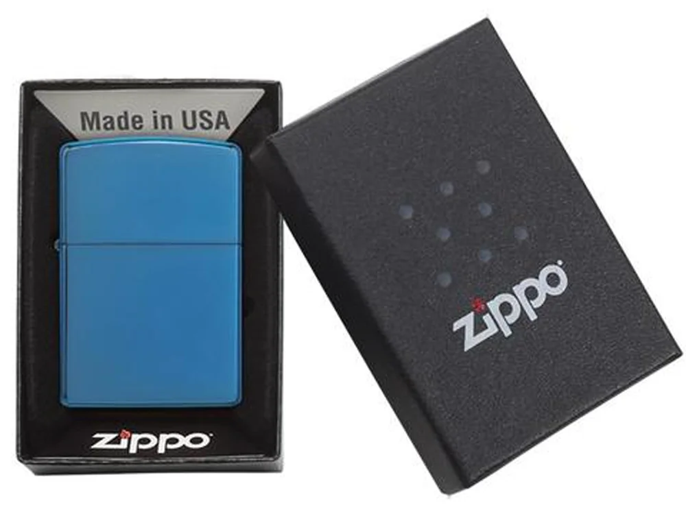 Зажигалка ZIPPO Classic с покрытием Sapphire синий - фото 4