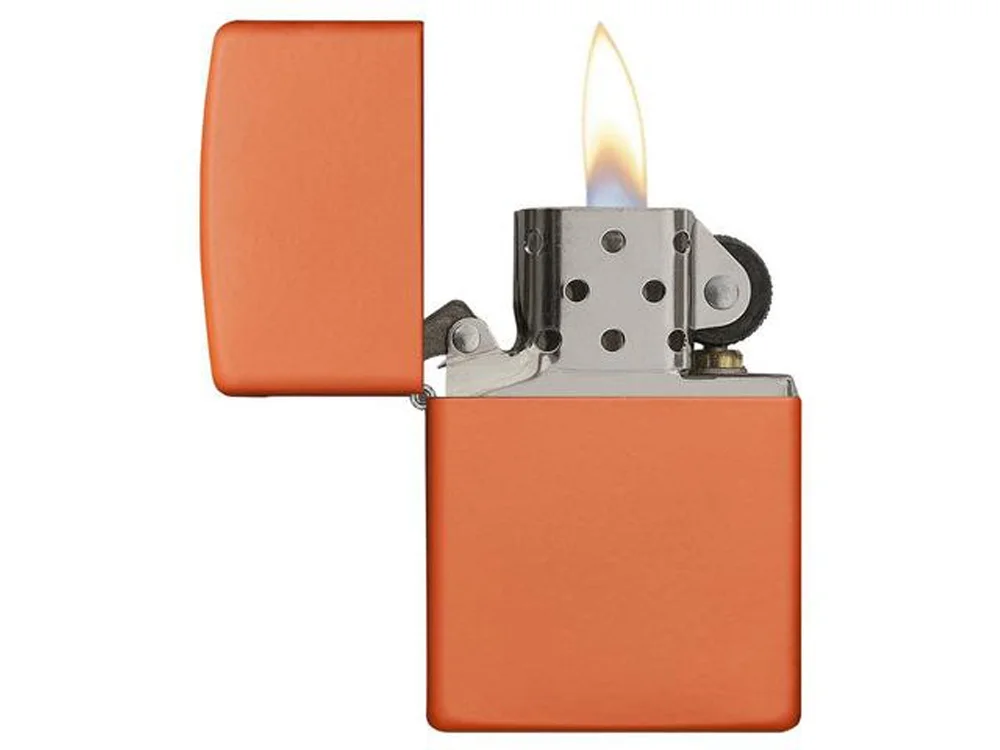 Зажигалка ZIPPO Classic с покрытием Orange Matte оранжевый - фото 4