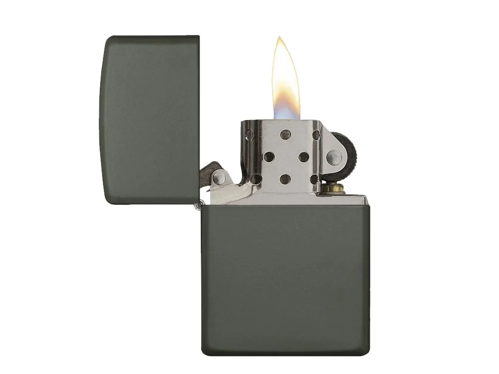 Зажигалка ZIPPO Classic с покрытием Green Matte зеленый - фото 4