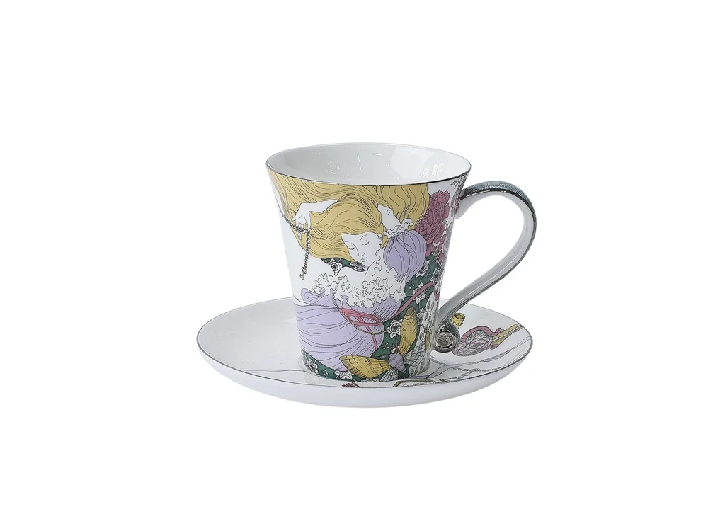 Набор чашка и блюдце TEA SET ALICE мультиколор 260 мл - фото 1