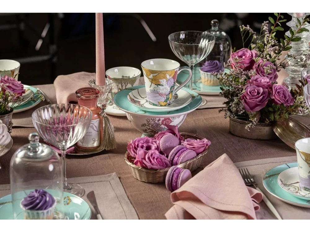 Набор чашка и блюдце TEA SET ALICE мультиколор 260 мл - фото 12
