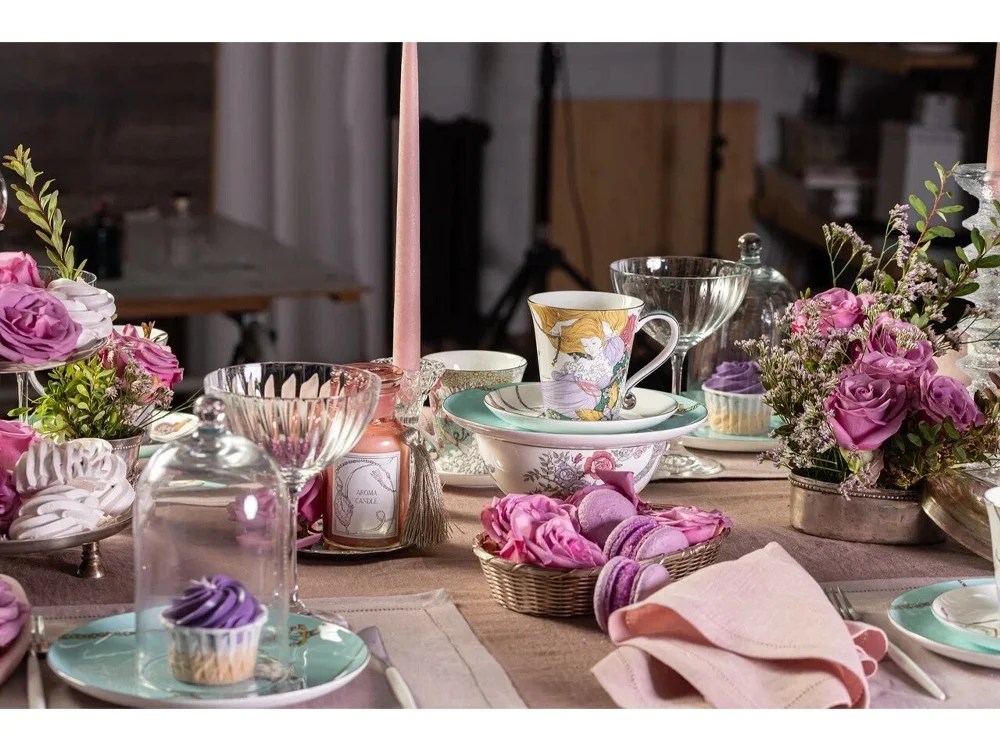 Набор чашка и блюдце TEA SET ALICE мультиколор 260 мл - фото 13