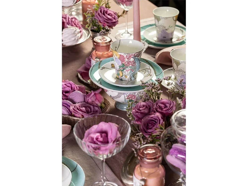 Набор чашка и блюдце TEA SET ALICE мультиколор 260 мл - фото 17