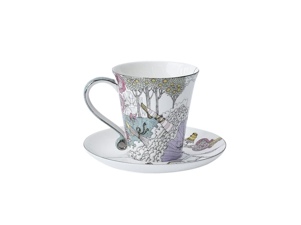 Набор чашка и блюдце TEA SET ALICE мультиколор 260 мл - фото 2