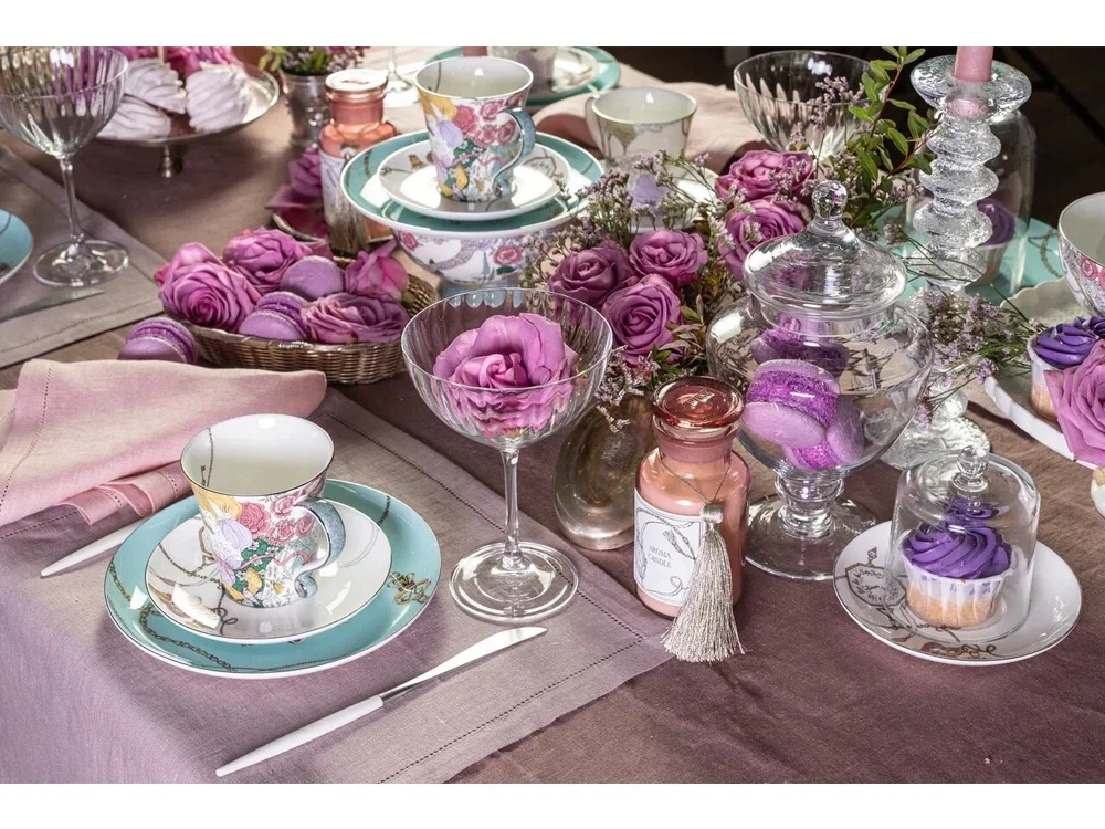 Набор чашка и блюдце TEA SET ALICE мультиколор 260 мл - фото 20