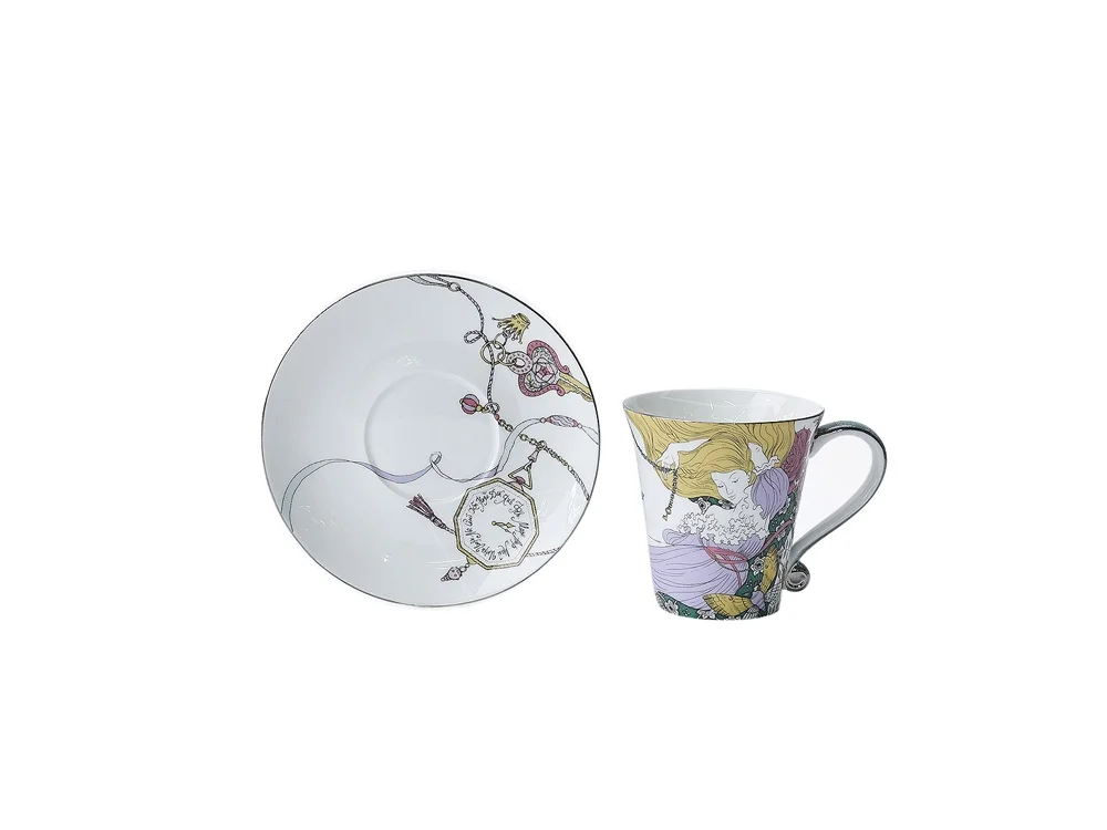 Набор чашка и блюдце TEA SET ALICE мультиколор 260 мл - фото 3