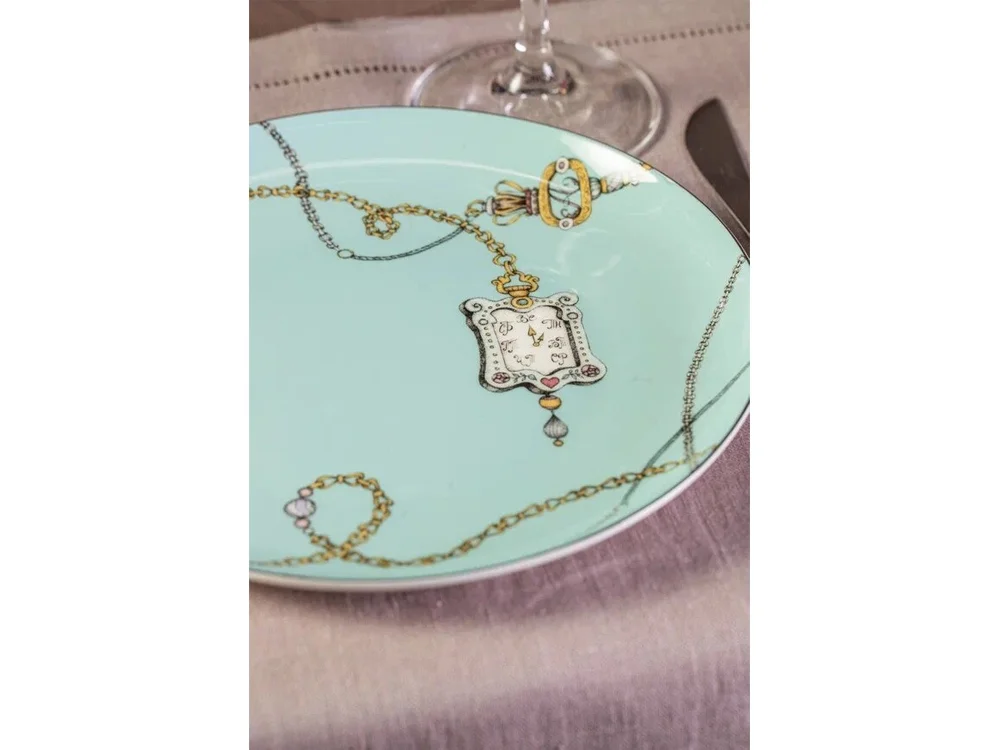 Тарелка PLATE ALICE голубой - фото 12