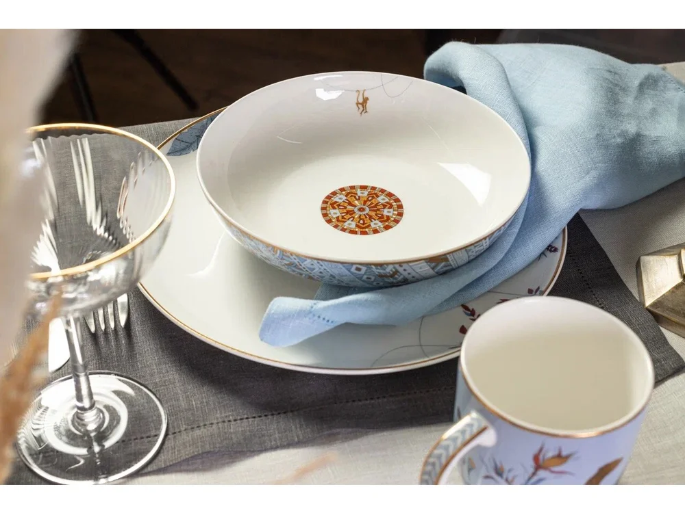 Суповая тарелка S.PLATE 2 TRO голубой 530 мл - фото 10