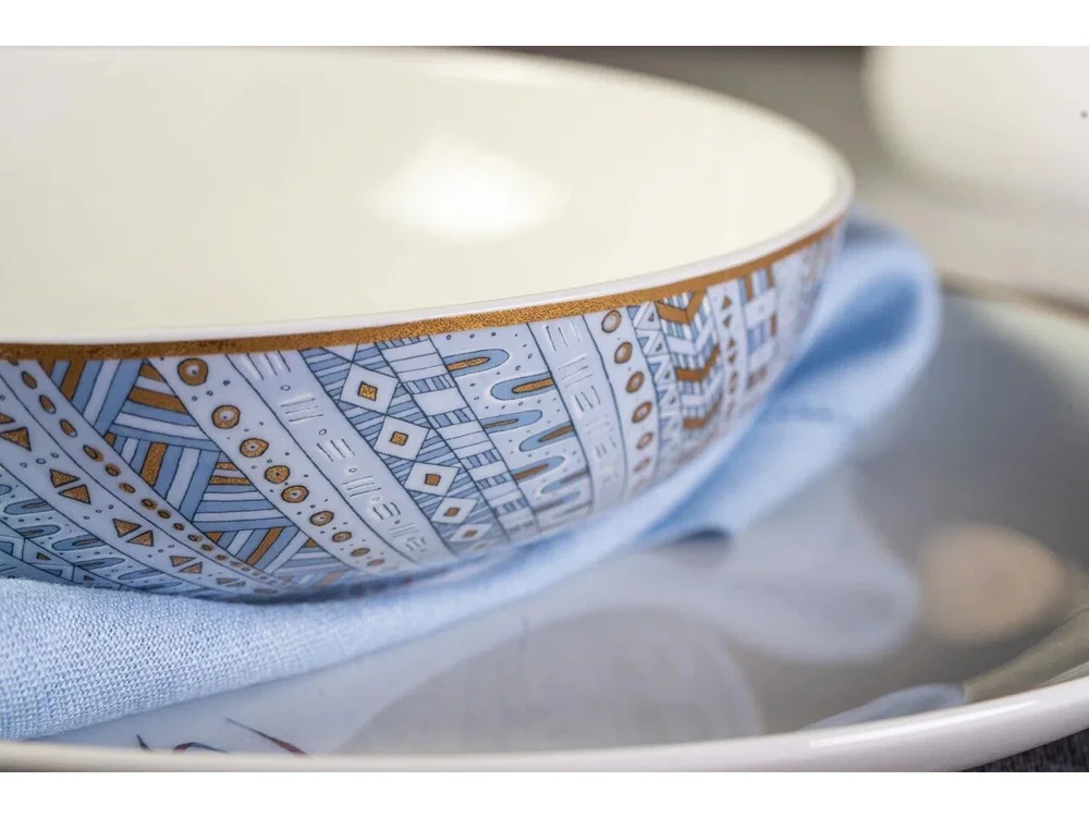 Суповая тарелка S.PLATE 2 TRO голубой 530 мл - фото 8