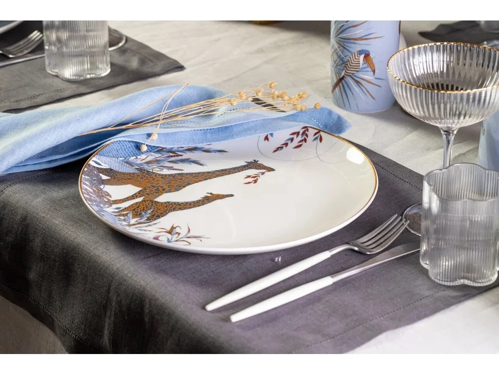 Тарелка PLATE 3 TRO белый/голубой - фото 5