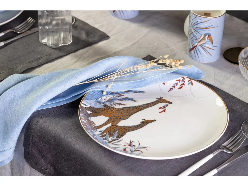 Тарелка PLATE 3 TRO белый/голубой - фото 9