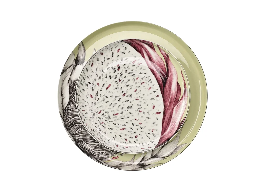 Тарелка PLATE 1 DRA желтый/красный - фото 2