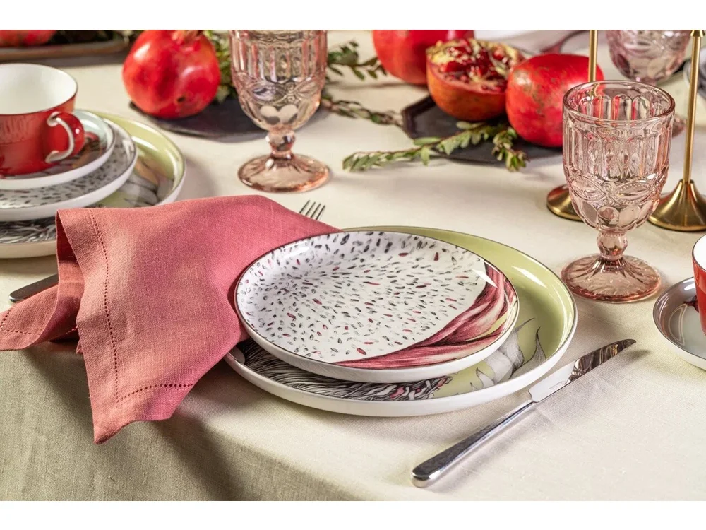 Тарелка PLATE 1 DRA желтый/красный - фото 6